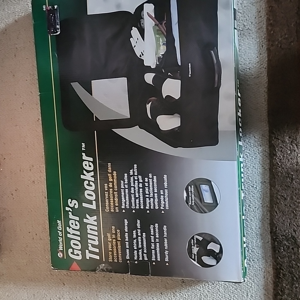 Golfers Trunk Locker Store: Balls, Shoes, Tees, Socks Etc...Car Trunk Garage